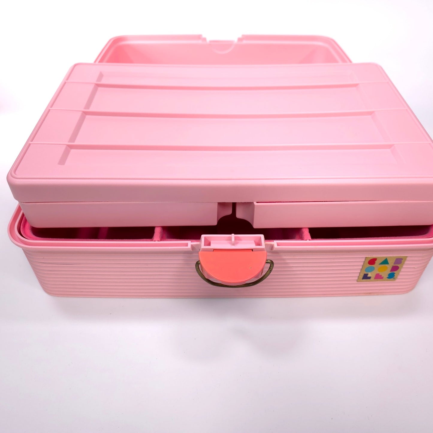 Vintage Caboodles Large Case Cosmetic Makeup Jewelry Box Pink 2425