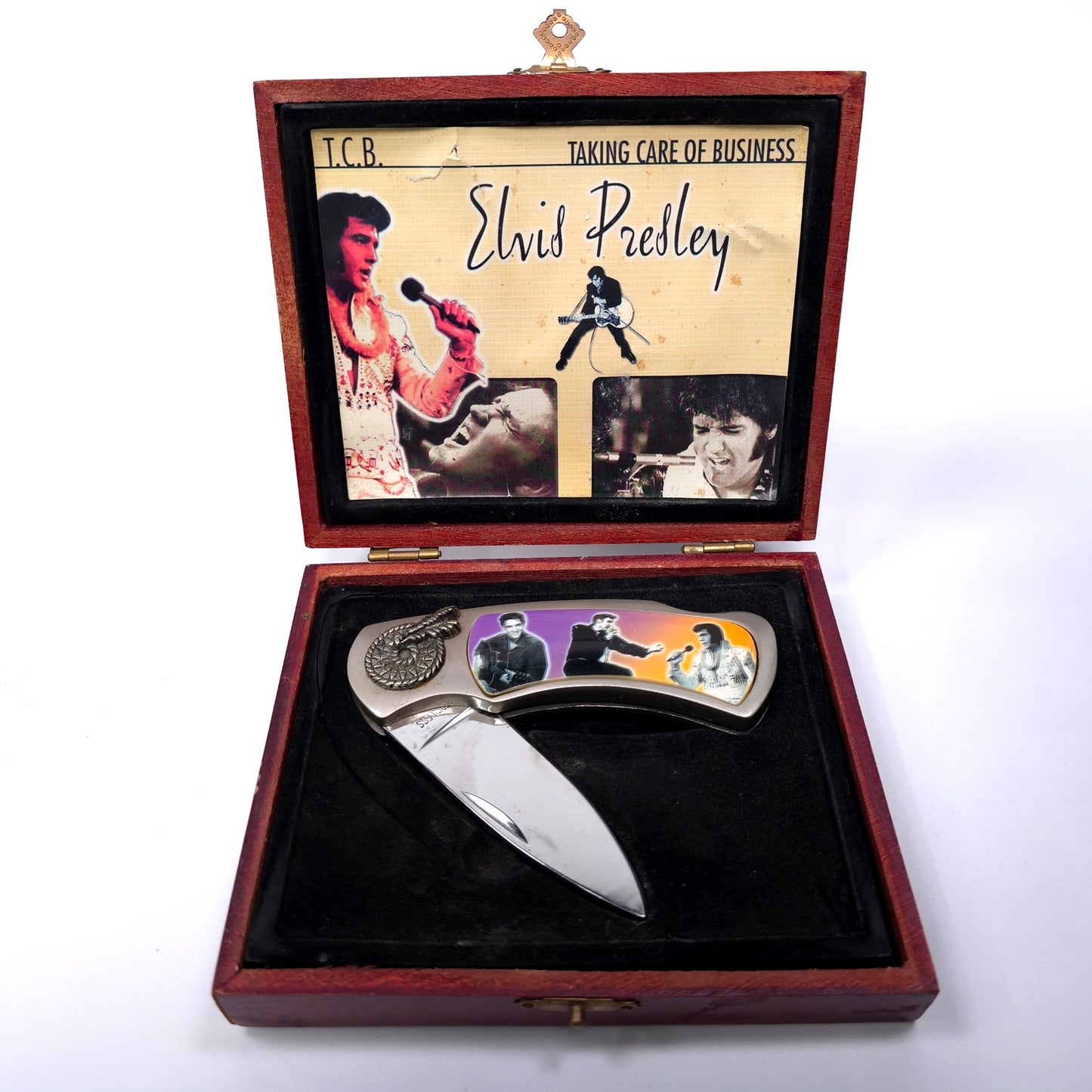 Elvis Presley Taking Care Of Business T.C.B Commemorative Packet Knife w/ Box