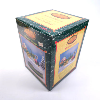 John Deere Enesco Santa Claus Moving Tractor Music Box Plays White Christmas
