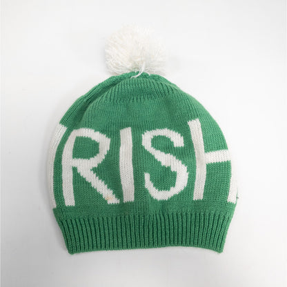 Irish Green Beanie Stocking Hat Cap W/ pom