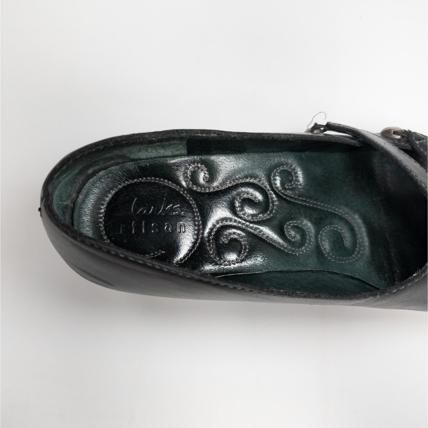 Clarks Leather Wedge Heel Business Casual Loafer Women's Size 8M