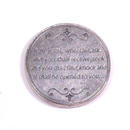Infant Of Prague Religious Token Catholic Devotian Prayer Scripture 2+ Ship FREE