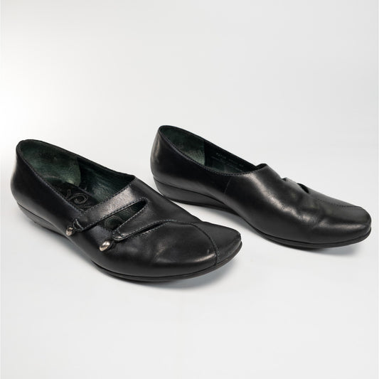 Clarks Leather Wedge Heel Business Casual Loafer Women's Size 8M