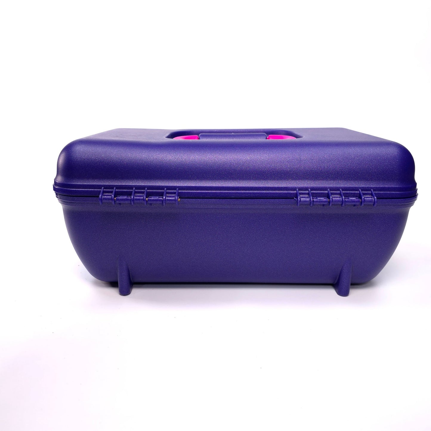 Vintage Caboodles Medium Cosmetic Makeup Jewelry Box w/ Mirror Purple Pink 2752