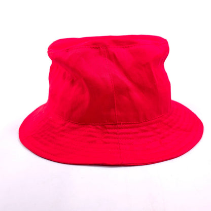 100% Cotton Red Bucket Hat Cap Size M 21 3/4" Circumference