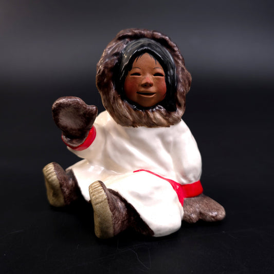 1982 C Alan johnson Ceramic Alaskan Eskimo Figurine "Dinah" Parka