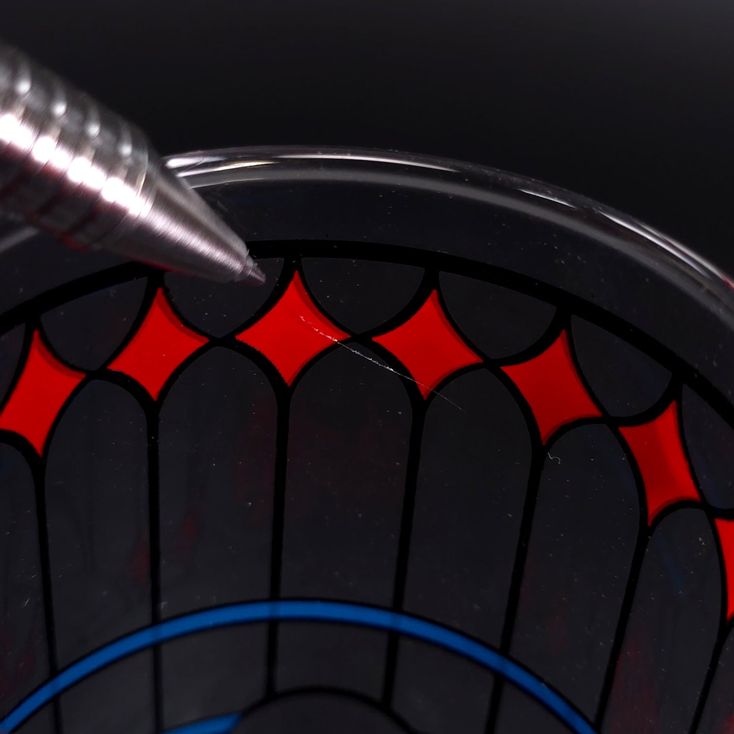 Vintage Pepsi-Cola Stained Glass Cup Design 6" Tall