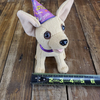 Vintage Yo Quiero Taco Bell Chihuahua Plush Y2k 2000 Happy New Year Not Working