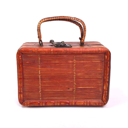 Wooden Suitcase Trinket Keepsake Box Rustic home Decor