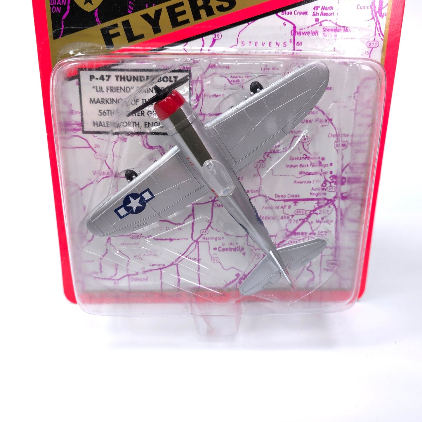 Sealed Vintage Road Champs Flyers Metal Die Cast Airplane P-47 Thunderbolt 62023