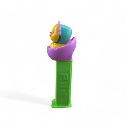 PEZ Easter Chick In Egg Shell Footed Candy Dispenser 2005 Green