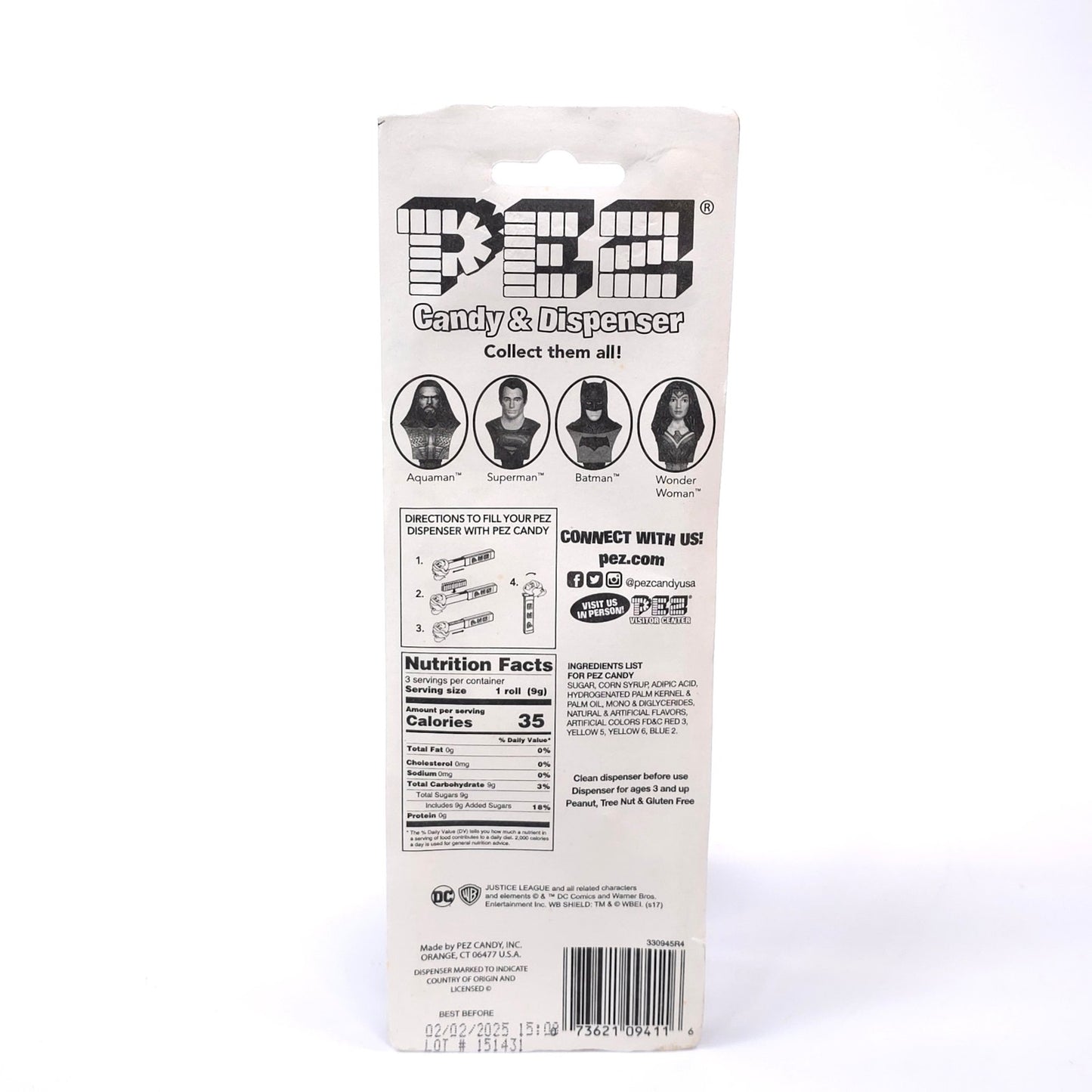 PEZ Superman Footed Candy Dispenser 2016 DC