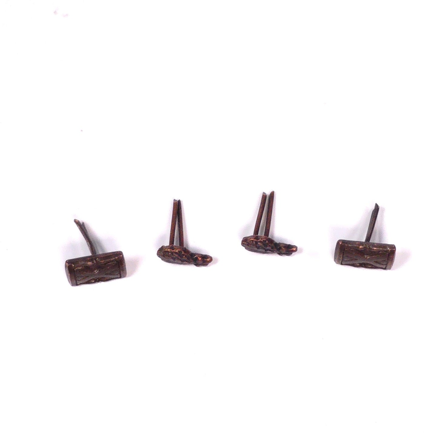 Vintage Bronze Military Insignia & Oak Leaf Cluster Ribbon Medal Attachments