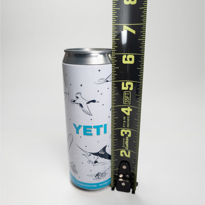 Yeti Slim Can Tin Canister Duck Marlin Horse Fishing Surf Camping