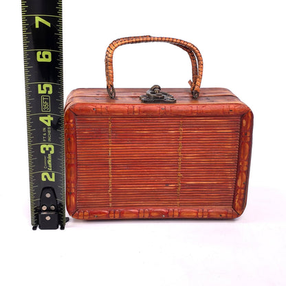 Wooden Suitcase Trinket Keepsake Box Rustic home Decor