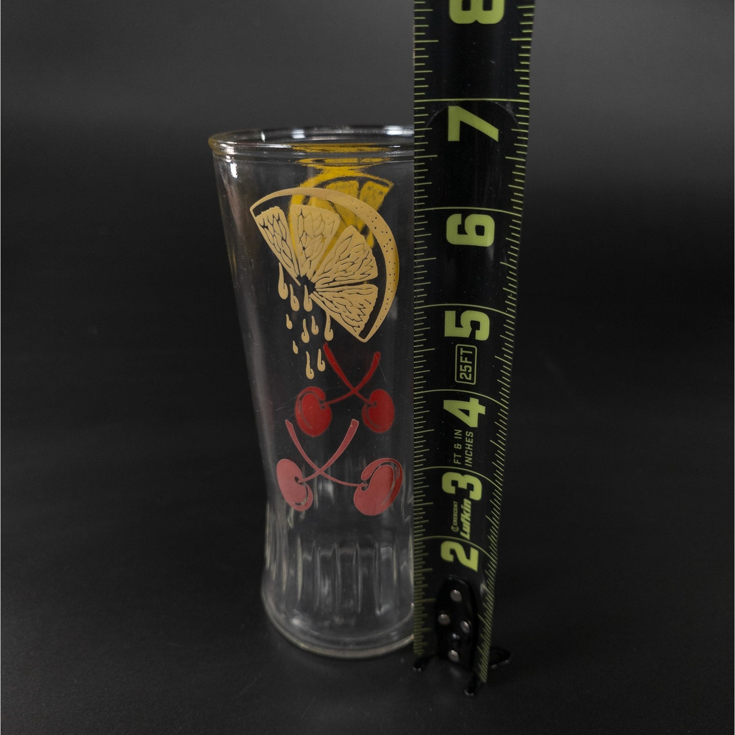 Anchor Hocking 1537 Lemon and Cherry MCM Collins Tumbler Mixed Drink Tea