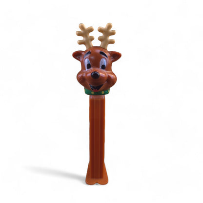 PEZ Christmas Reindeer Footed Candy Dispenser 2002 Brown