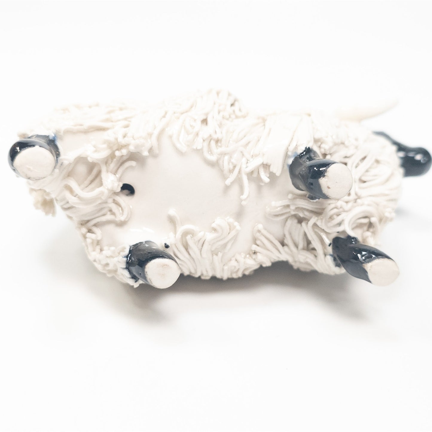 Vintage Tom Macki Porcelain Spaghetti Ram Figurine