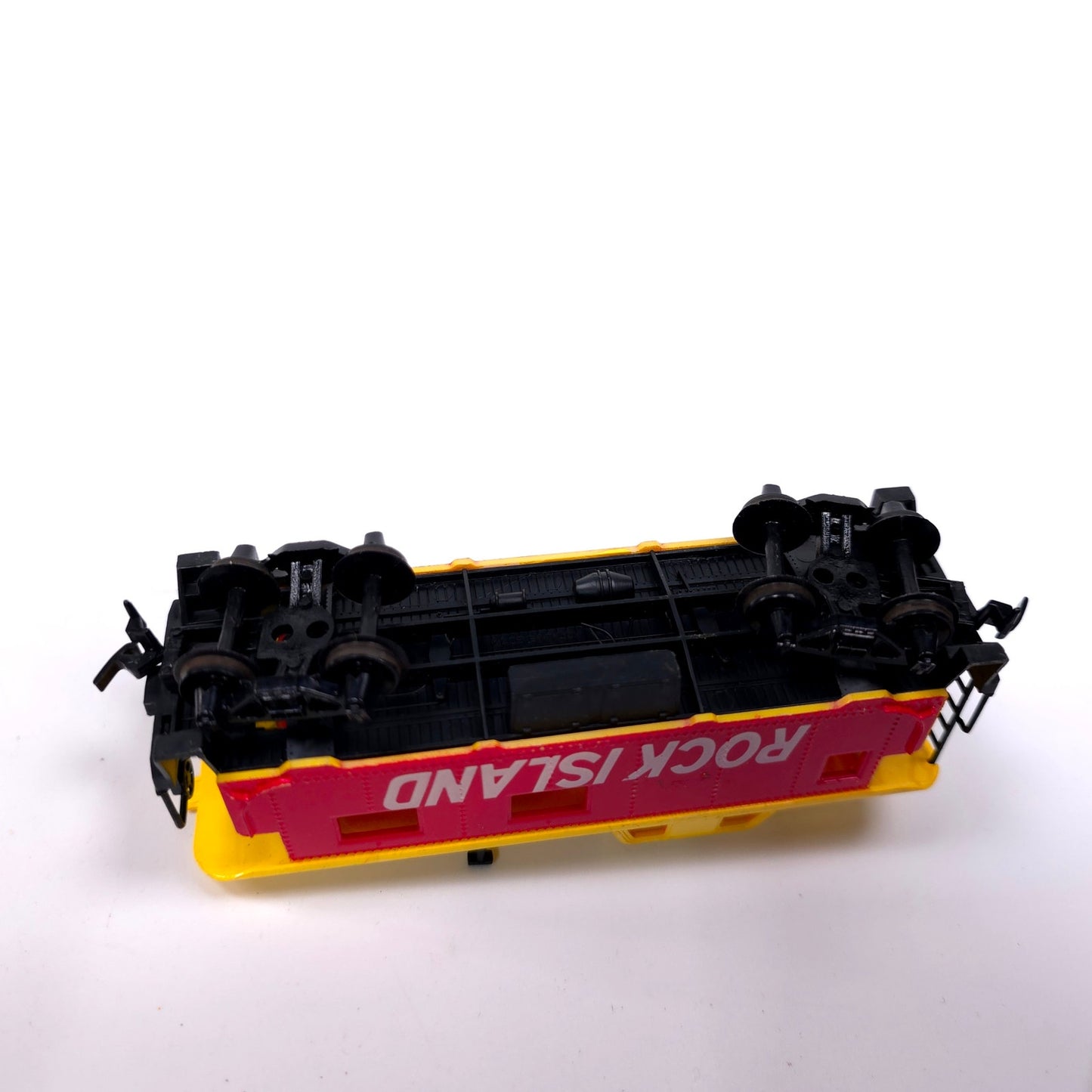 Tyco HO Scale Rock Island Yellow Red Caboose Train Car