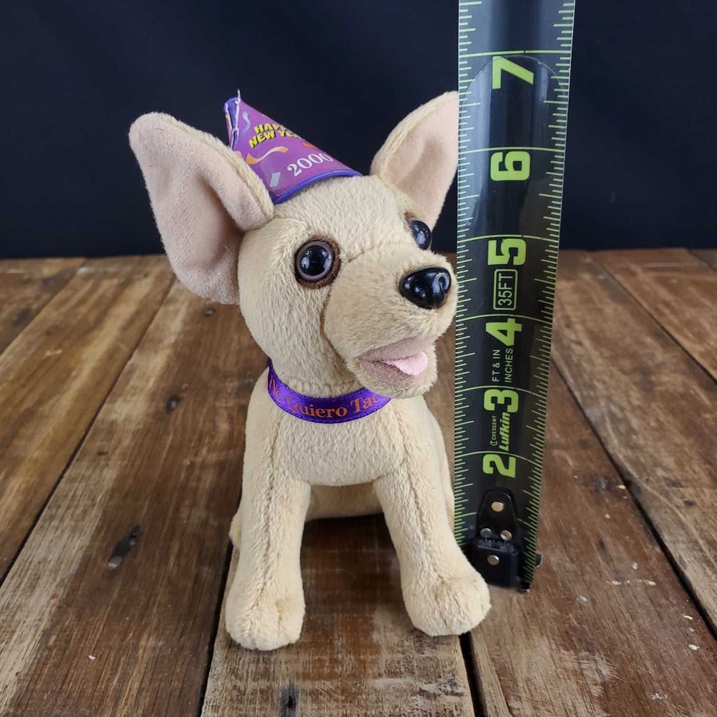 Vintage Yo Quiero Taco Bell Chihuahua Plush Y2k 2000 Happy New Year Not Working