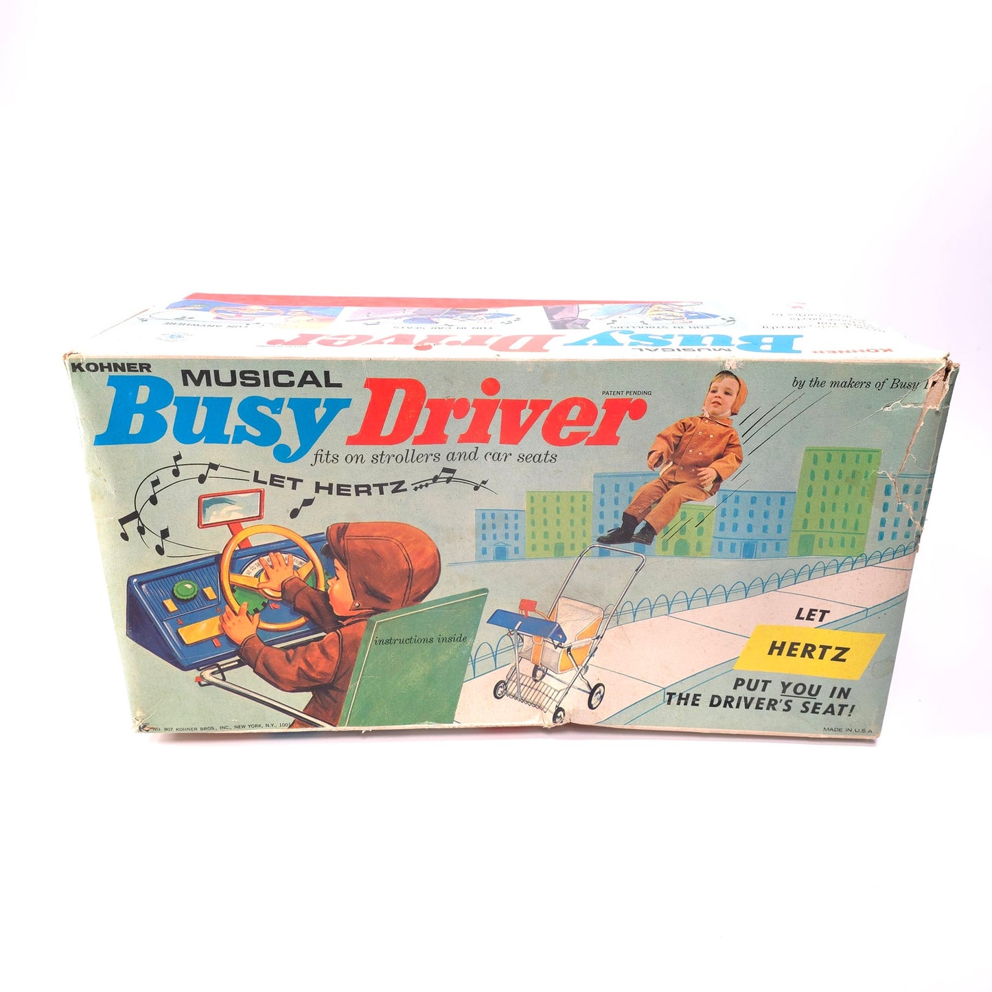 Vintage Kohner Musical Busy Driver #807 Stroller Car Seat Wheel