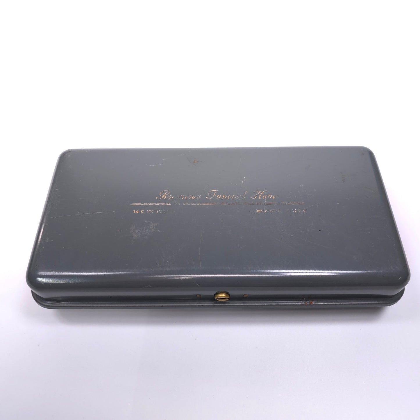 Vintage PN Co Metal Lock Box w/ Key Funeral Home