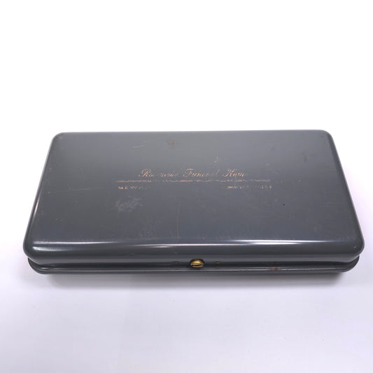 Vintage PN Co Metal Lock Box w/ Key Funeral Home