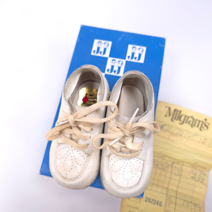Vintage 1975 Jumping Jacks Hi Top Cuddler 2 Baby Shoes Size 4E - 11017