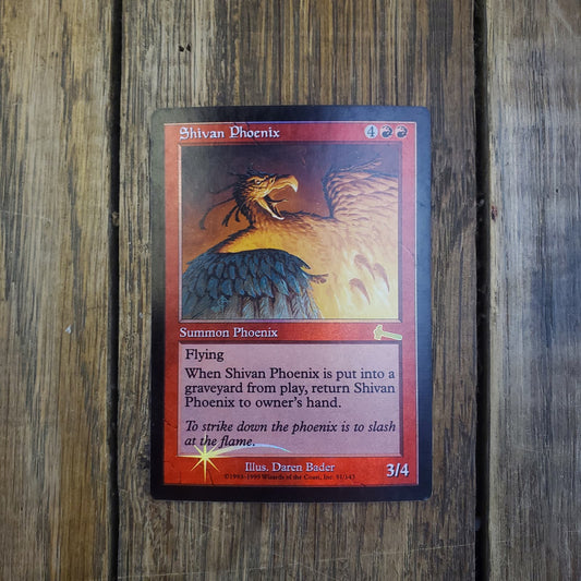 Foil Shivan Phoenix 1999 Urza's Legacy MTG Magic The Gathering Card Game