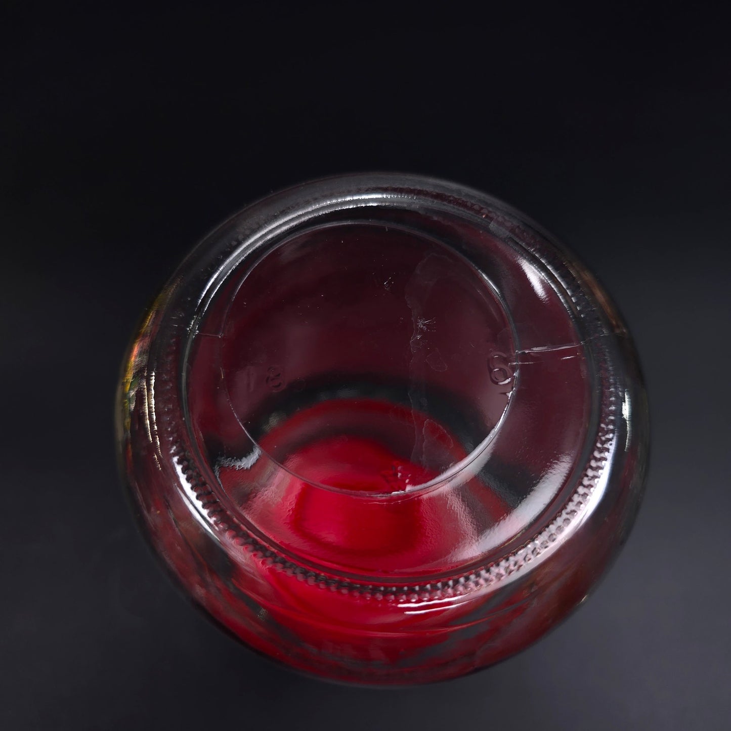Vintage Anchor Hocking 1976 Election Glass Canister Jar w/ Red Screw On Lid