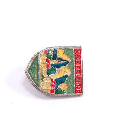 Vintage Seefeld I.T. Enamel Pinback Pin