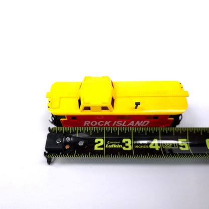 Tyco HO Scale Rock Island Yellow Red Caboose Train Car