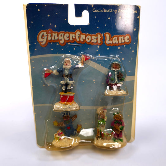 Sealed Gingerfrost Lane Gingerbread Village People Flagger Presents
