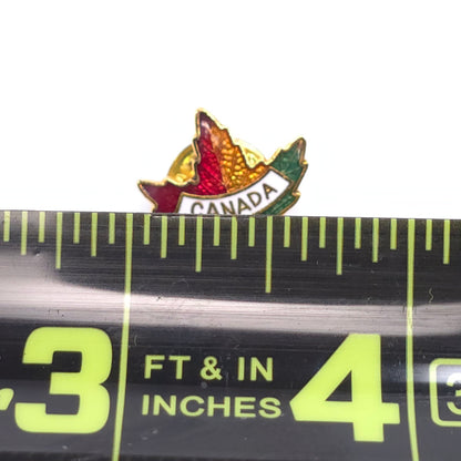 Vintage Canada Maple Leaf Enamel Pinback Pin