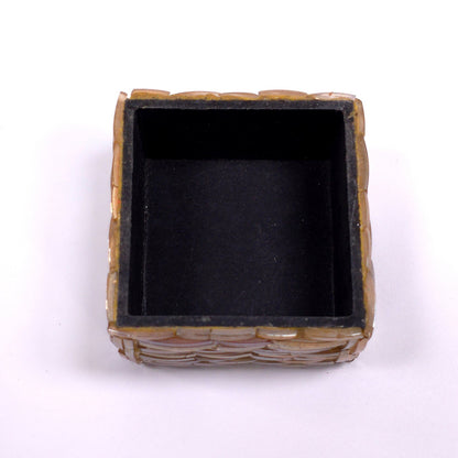 Glass Title Weave / Ceramic Base Basket Keepsake Trinket Box