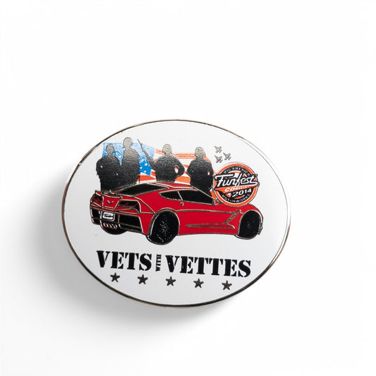 2014 FunFest Corvette Vets with Vettes Mid America Motor Works Lapel Pin