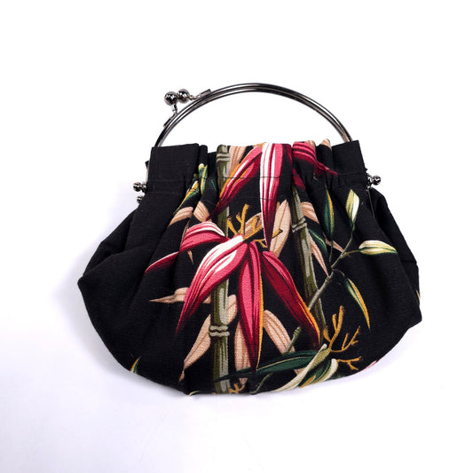 Abba Small Cloth Hand Bag Purse With Kiss Lock Made In Hawaii