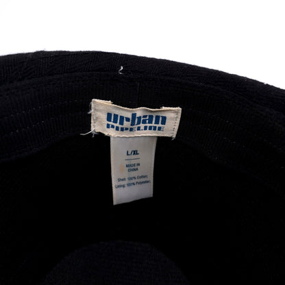 Vintage Style Black 100% Cotton Shell Fedora Hat