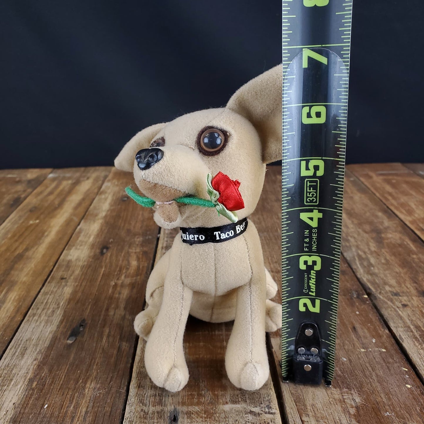 Vintage Yo Quiro Taco Bell Chihuahua Plush Holding Rose Not Working