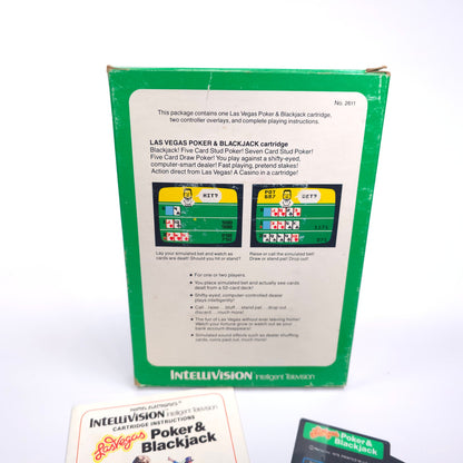 Mattel Intellivision Poker & Blackjack Video Game With Box and Inserts