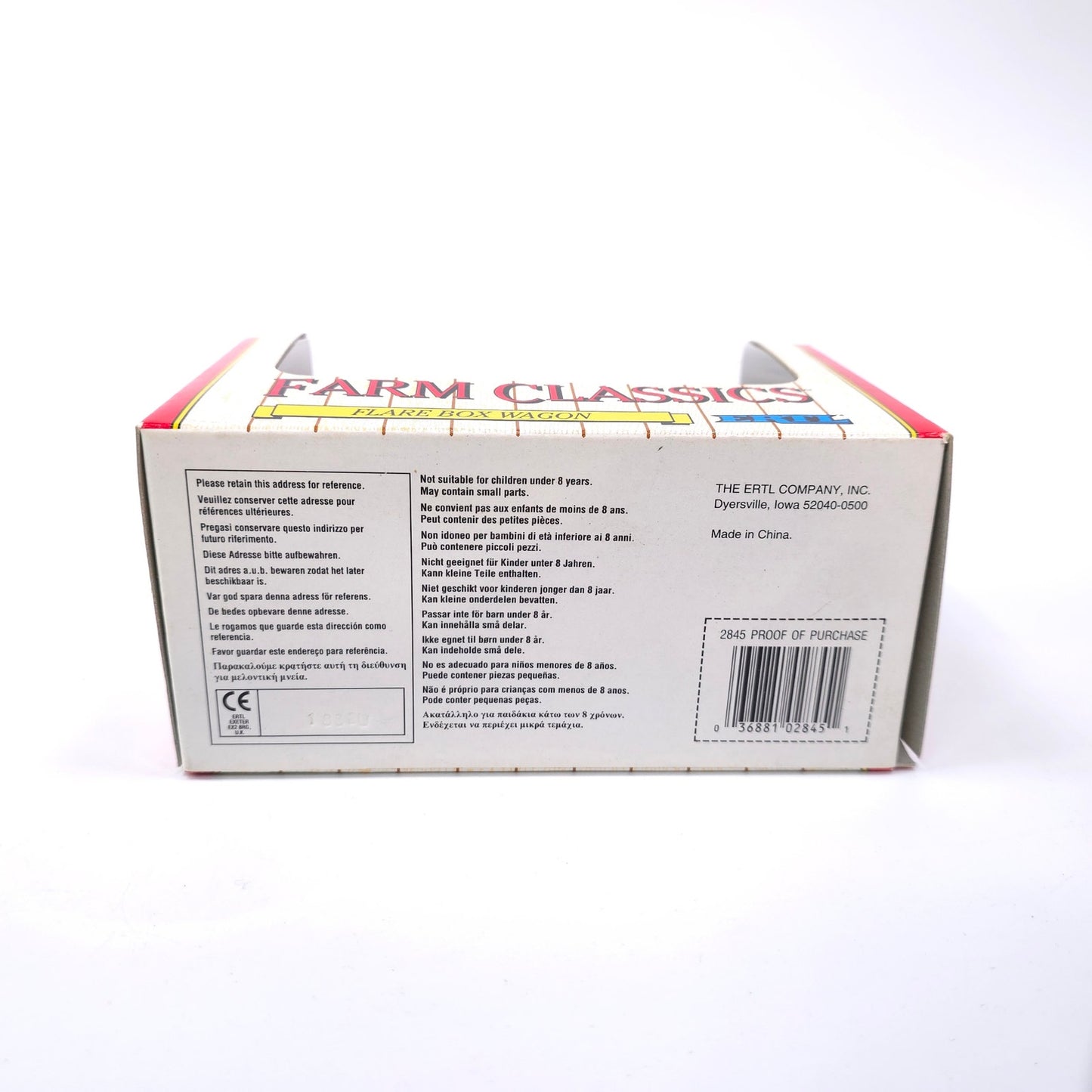 ERTL Farm Classics Flare Box Wagon 1/43 Scale Tractor Trailer Gray Red