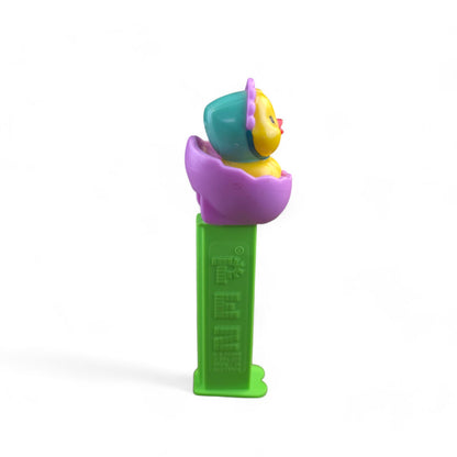 PEZ Easter Chick In Egg Shell Footed Candy Dispenser 2005 Green