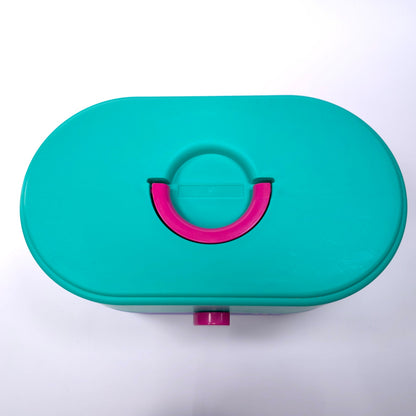Caboodles Medium Cosmetic Makeup Jewelry Box w/ Mirror Purple Teal Pink 2640