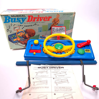 Vintage Kohner Musical Busy Driver #807 Stroller Car Seat Wheel