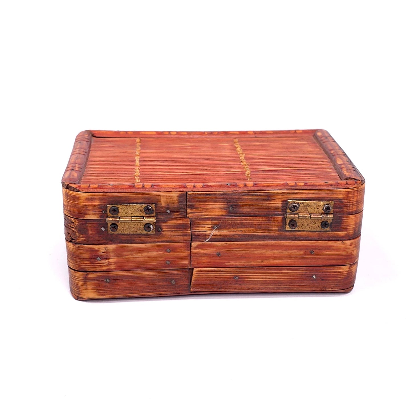 Wooden Suitcase Trinket Keepsake Box Rustic home Decor