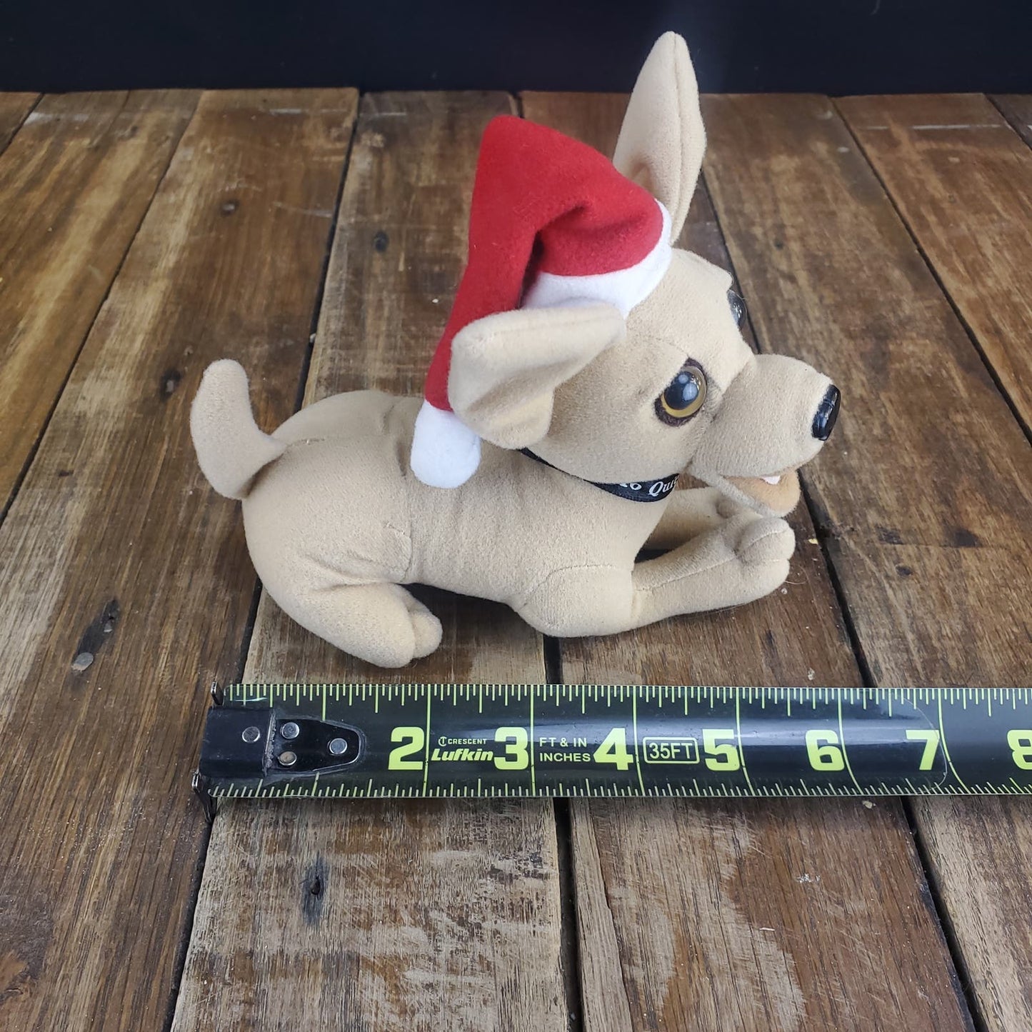 Vintage Taco Bell Chihuahua Dog Plush Christmas Hat "Feliz Navidad Amigos"Tested