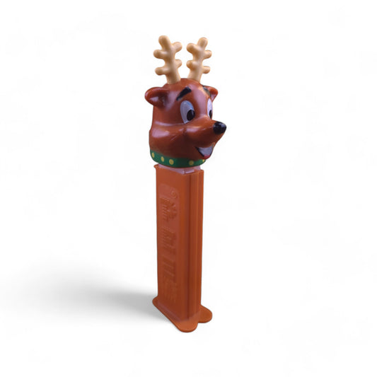 PEZ Christmas Reindeer Footed Candy Dispenser 2002 Brown
