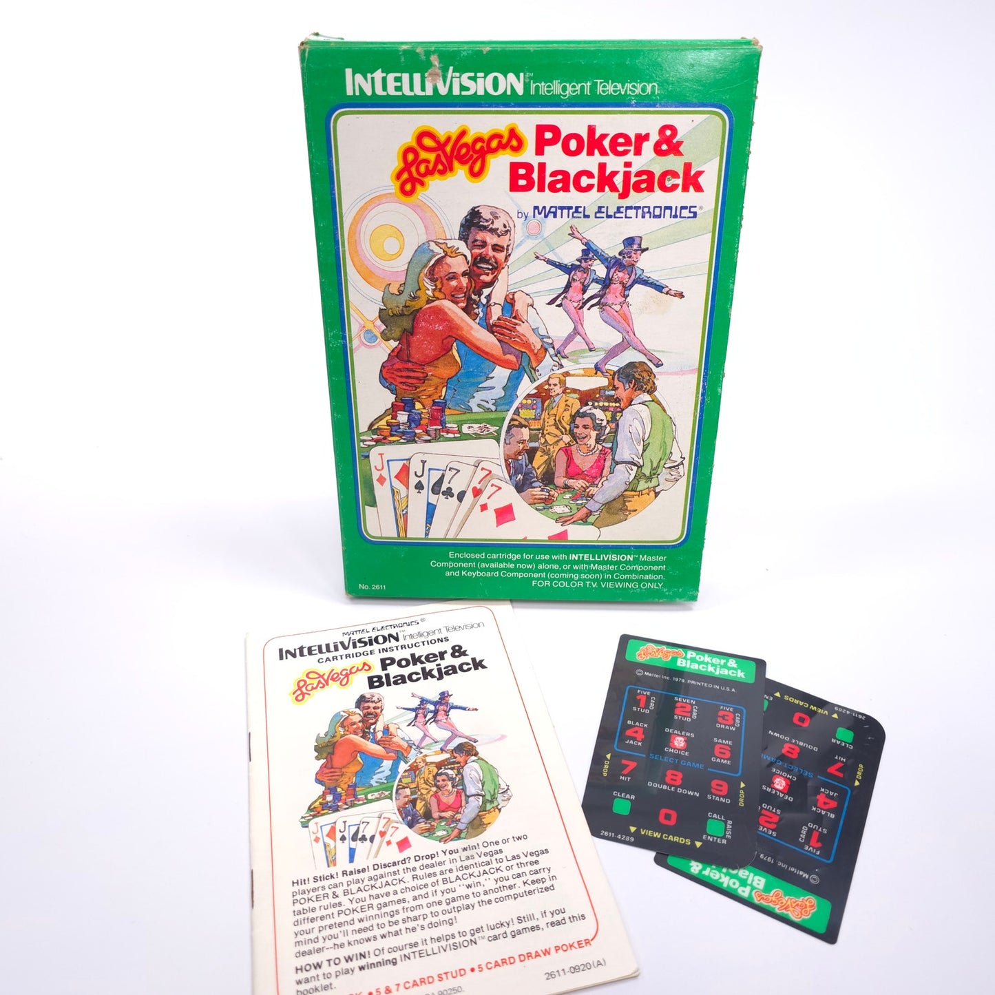 Mattel Intellivision Poker & Blackjack Video Game With Box and Inserts