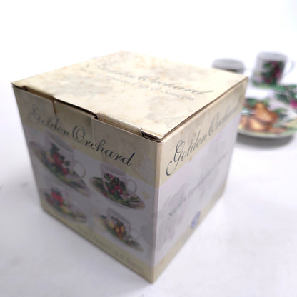 Home Essentials Golden Orchard Set Of 4 Espresso Cup & Saucers