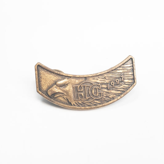 Harley Owners Group 1997 Harley Davidson Motorcycles Pin Back Metal 2+ Ship FREE